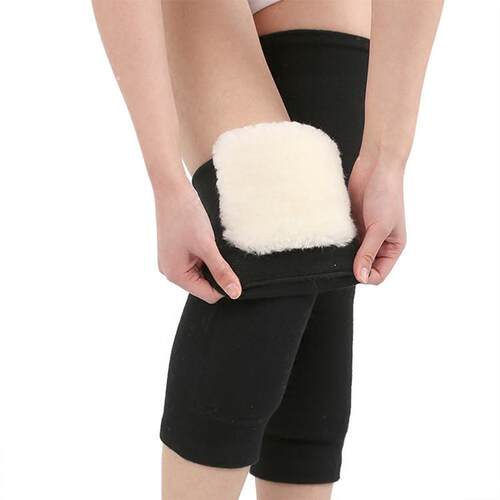 直销新款 羊毛护膝 冬季运动护膝保暖护具男女士中老年护膝加长款