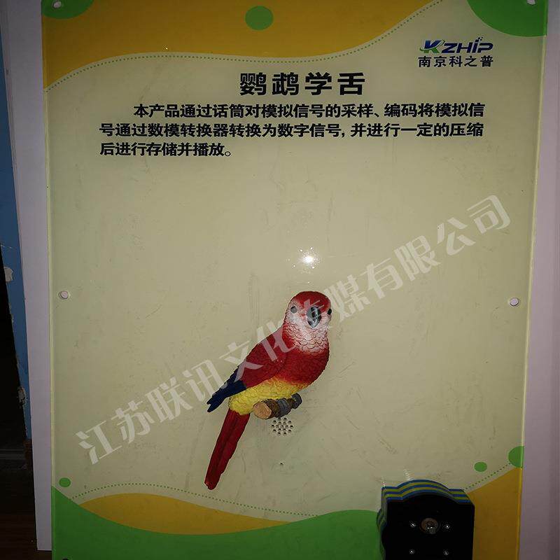 鹦鹉学舌科教仪器厂家供应壁挂科普展品