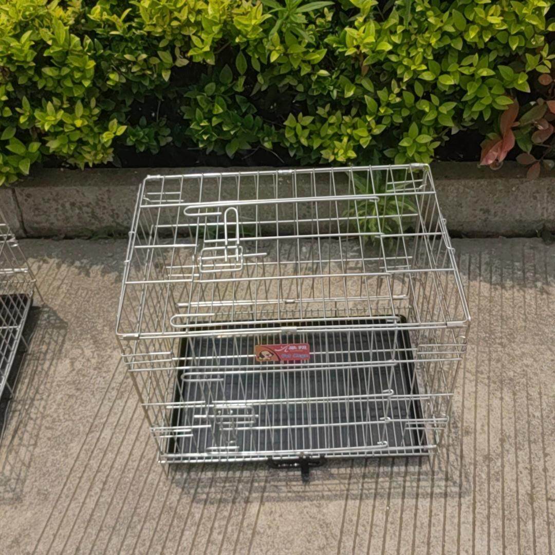 304不锈钢狗笼子折叠可携式泰迪室内外带厕所加固加粗中小型宠物