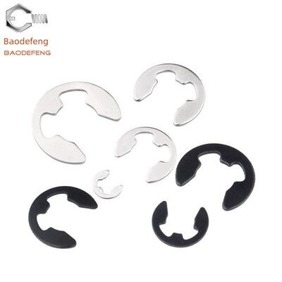 防盗门下沉垫片65锰钢e型卡簧挡圈c型弹性GB896轴用开口外环卡黄