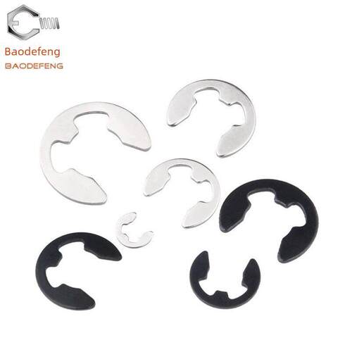 防盗门下沉垫片65锰钢e型卡簧挡圈c型弹性GB896轴用开口外环卡黄