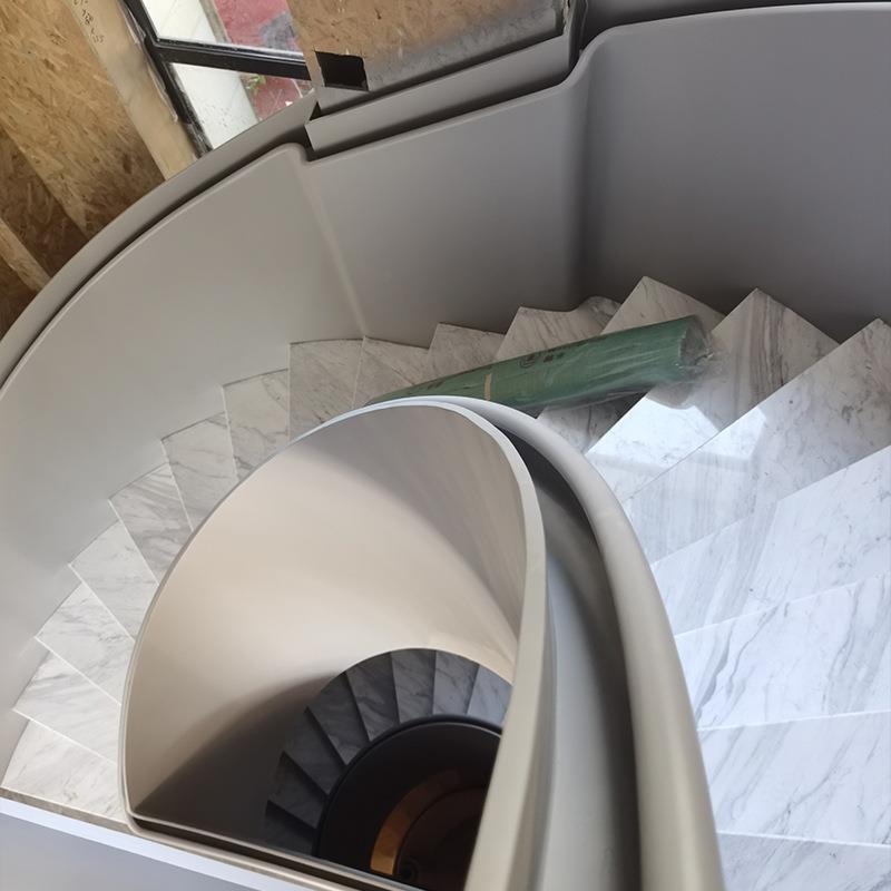 新款直销不锈钢楼梯加工别墅室内玻璃不锈钢旋转楼梯上门安装