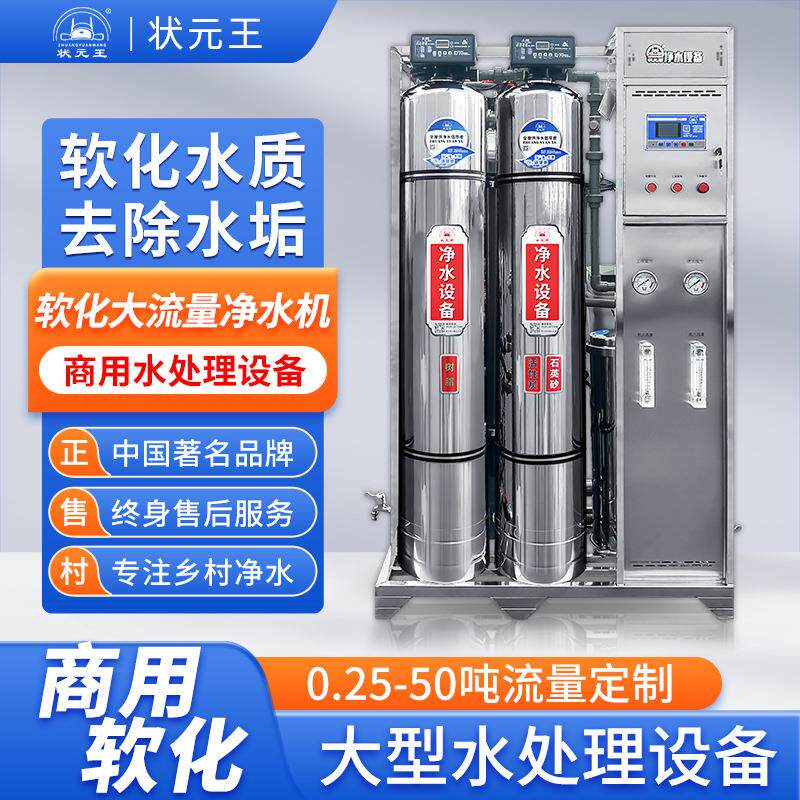 状元王工业井水地下水软水机锅炉除垢1-50吨软化水设备高效除垢