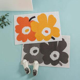 芬兰花丝圈地垫门垫防滑地垫入口地垫厨房卧室地垫现代简单