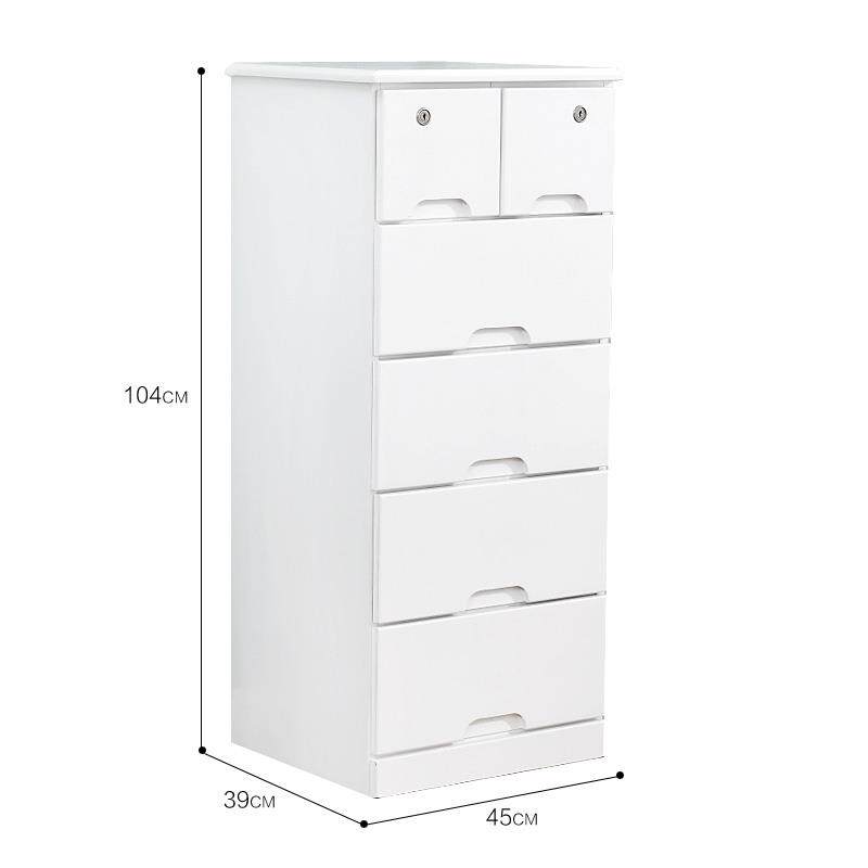 正品实木矮0桌下柜五纳层抽屉式收柜5质cm卧室储物小带锁家用五斗