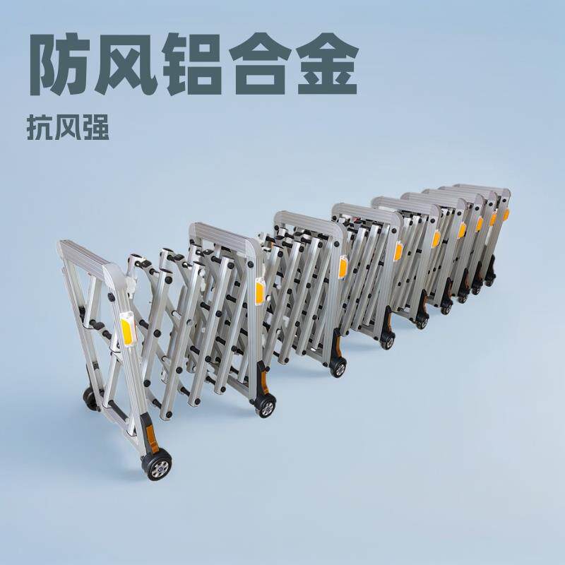 手动推拉伸缩门小区隔离围栏简易平移门外折叠移动施工收缩门
