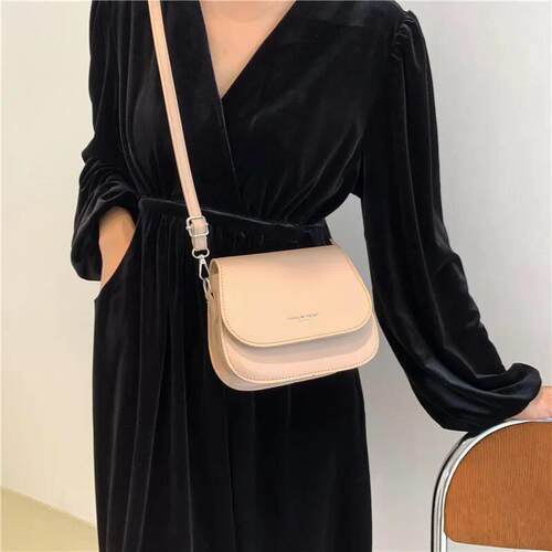 Vintage Saddle Crossbody Bag PU Leather Women
