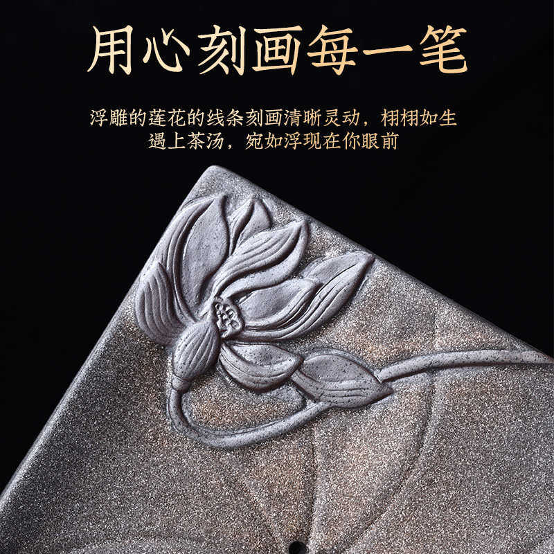 粗陶复古鎏金壶承日式托盘养壶垫隔热垫茶壶底座蓄水陶瓷茶具配件,餐饮具,茶具礼盒,淘宝优惠券,粉丝福利购,淘宝优惠卷