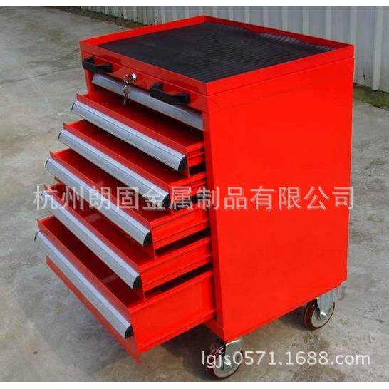机床维修六抽工具车重型三层带轮嘉兴海宁工具柜杭州静音万向轮