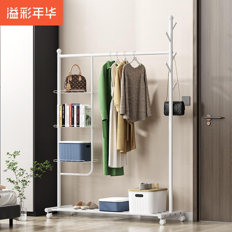 挂衣架落地卧室内移动家用晾衣架宿舍简易衣架多功能超强承重置物图片