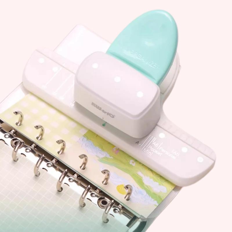 可得优3孔活页打孔器手动打孔机手账本打孔器4mm小孔径9027打洞机