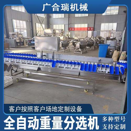 百香果水果高精度全自动多级重量分选机 生蚝海参在线称重分选机