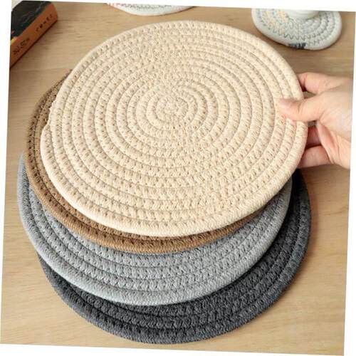 Cotton Thread Insulation Placemat Woven Anti-Scalding Coaste