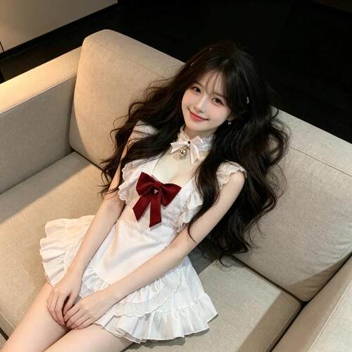 Lady性感睡裙女仆可爱女佣cos制服纯欲蝴蝶结睡衣诱惑qqny内衣