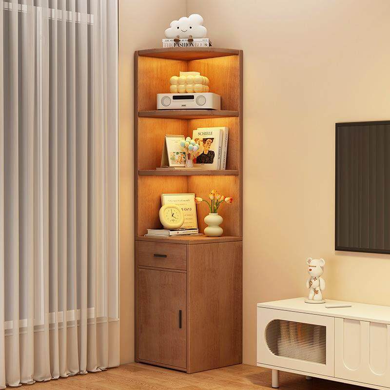 客厅沙发角柜茶水柜小尺寸墙角置物架三角扇形角落拐角转角收纳架