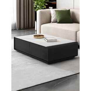 桦崟2025新意大利风格无障碍豪华高端石板咖啡桌客厅家庭现代简单小公寓Normcore茶桌摆件饰品床笠拉车