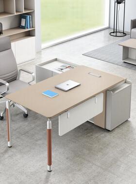 老桌高档大气总板裁经理主管办公桌柜一室YYJ-01D2套大班台简约椅