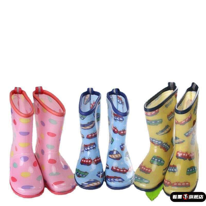 男女童宝宝可爱长筒防水雨鞋具卡通防滑耐磨时尚防幼儿园