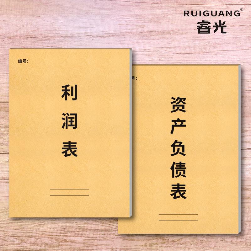 睿光资产负债表利润表A4公司企业财务会计月度年度利润负债统计表