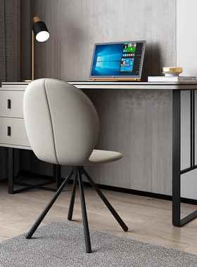 意式极简书现公简约卧室书房电脑DF808D桌轻代奢铁艺办室桌子书椅