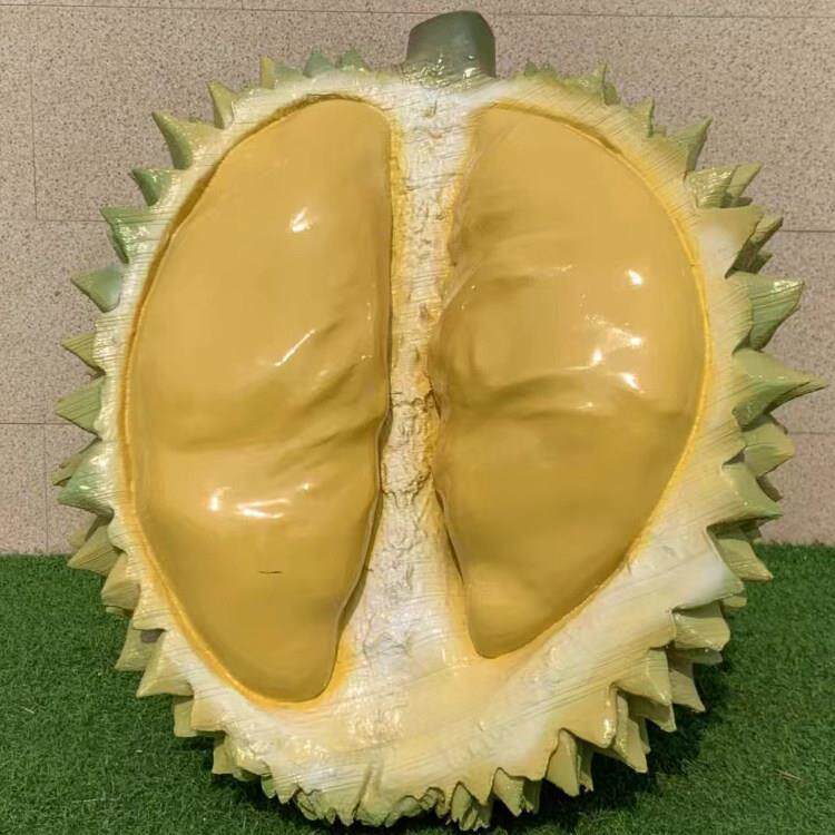 定制玻璃纤维大型榴莲雕塑饰品水果菠萝蜜模型人造猫山王榴莲饰品
