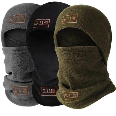 Tactical Military Fleece Hat&Scarf Set Thermal Head Cover Wi