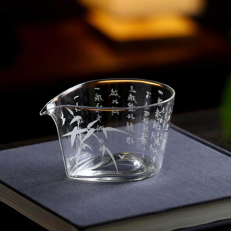 高硼硅玻璃七碗茶诗公道杯家用禅意分茶器功夫茶具茶海公杯匀杯