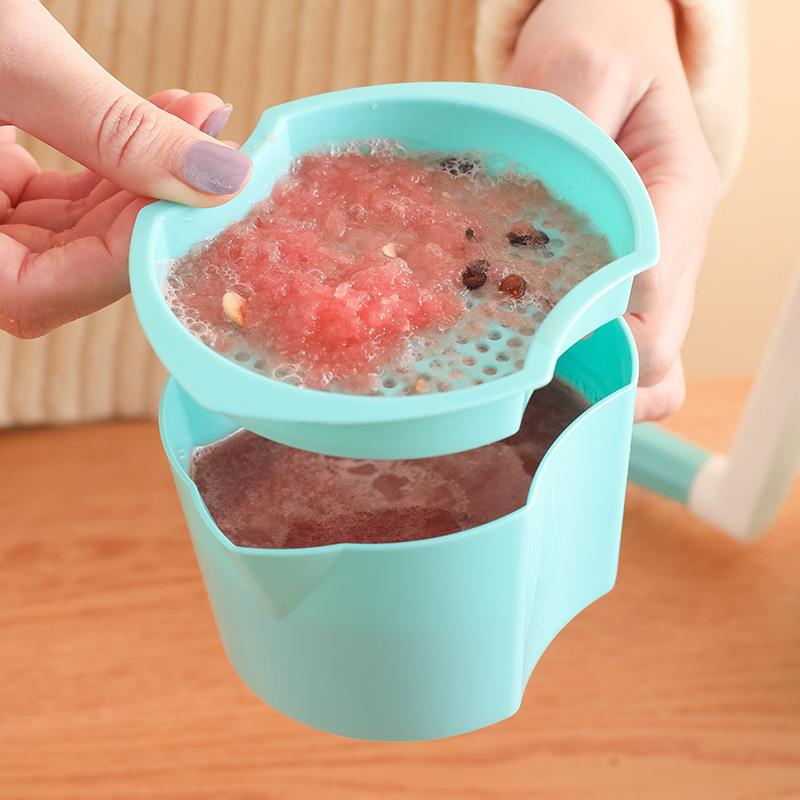 家用厨房手摇榨汁机小型便携式料理器可挤压器迷你果汁机