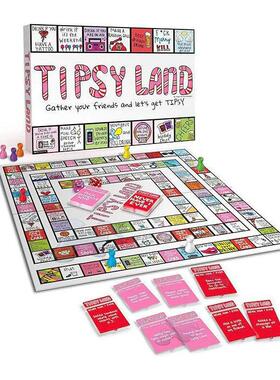 Tipsy Land Party Board Game派对棋盘游戏适合朋友有趣饮酒游戏