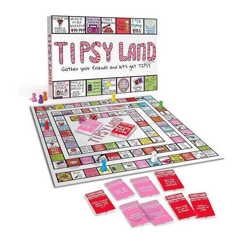 Tipsy Land Party Board Game派对棋盘游戏适合朋友有趣饮酒游戏
