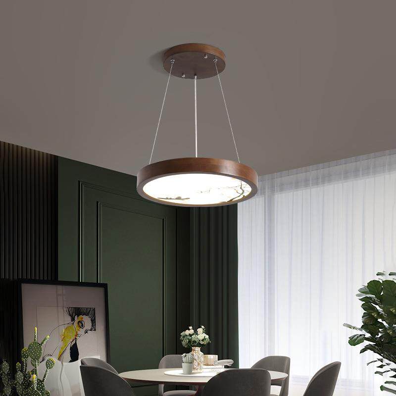 新灯式餐厅吊灯圆形led饭桌茶性室具RHT-003中国风个吧台饭店书中