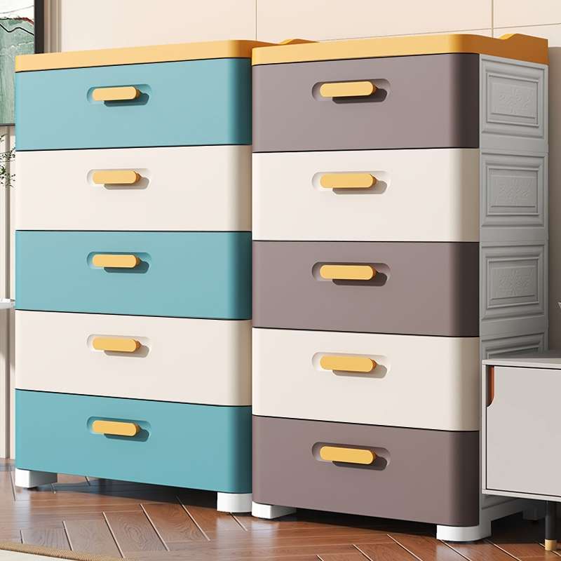 45/56宽塑料抽屉式收纳柜欧式柜家用床头柜五斗柜客厅储物整理箱