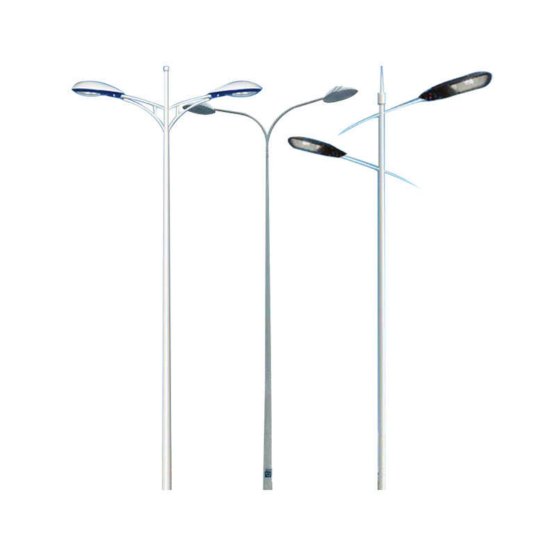 6/7/8/10米户外新农村led220v景观路灯杆户外挑臂太阳能双头路灯
