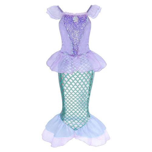 Girls Little Mermaid Halloween Princess Costume Children