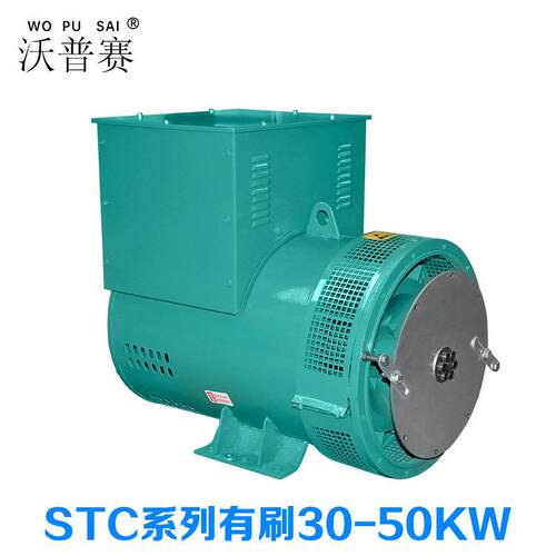 广东沃普赛04050KWSTC有刷发电机单机电机定子转子为全铜线