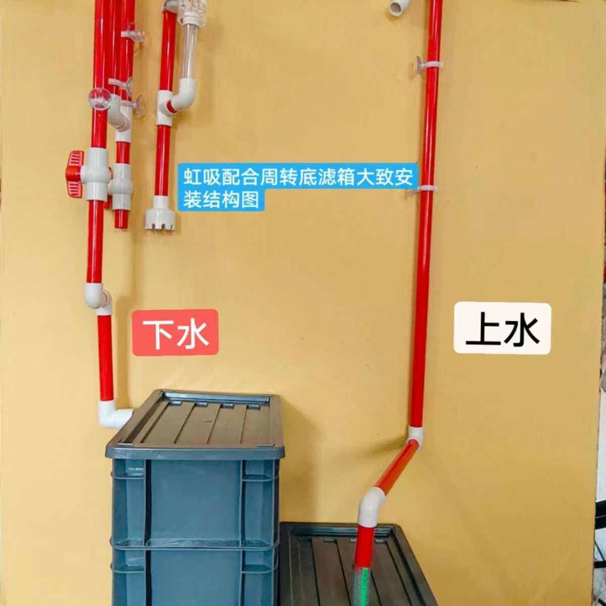 鱼便过滤网水泵大型溪流一体式底滤改底滤鱼缸不打孔底滤底滤配件