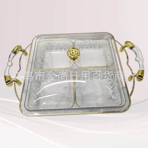 New Snack Partitioned Lid-covered Dried Fruit Plate for Home