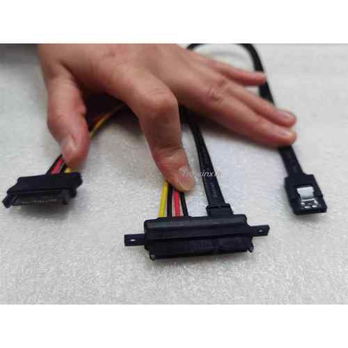 SATA硬盘光驱数据线供电线7+15 电源15P+SATA数据转接一体线SSD线