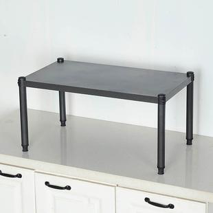 厨房置物架桌面柜内一层升高收纳层架单层多功能台面微波炉烤箱架