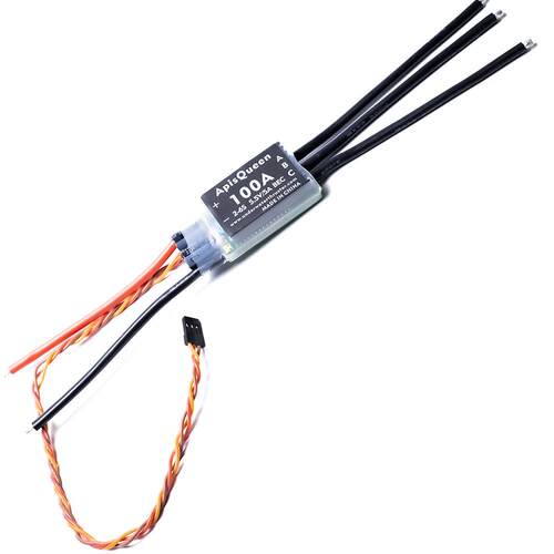 12V 24V无刷电机驱动 电调 电子调速器单双向100A APISQUEEN防水
