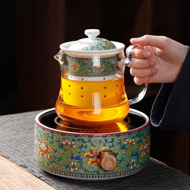 2025新款玻璃泡茶壶煮茶壶电陶炉耐高温烧水壶功夫茶具套装电陶炉
