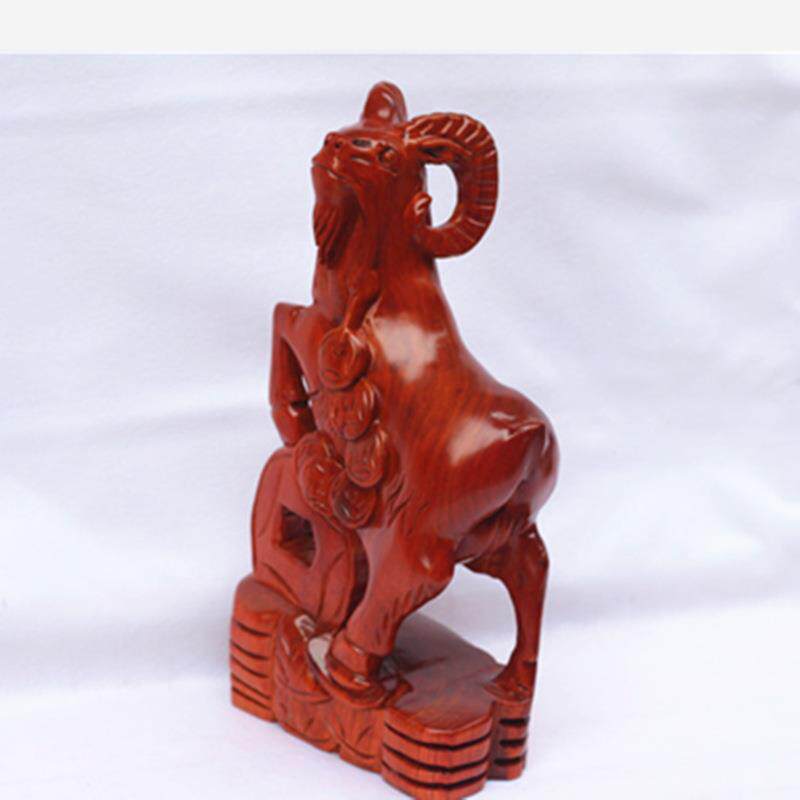 供应越南木质工艺品 缅甸花梨木山羊摆件寓意三羊开泰 工艺品