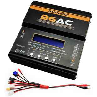 B6AC平衡充电器80W6A多功能智能充电器黑色B6航模车模充电器