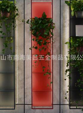 壁式悬浮置物架铝合金5层搁上板带ED灯轻EAW奢客挂厅卧室墙L置物