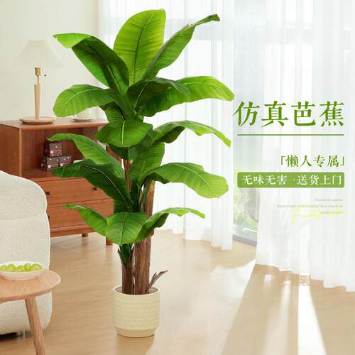 豪华仿真绿植仿真芭蕉树大型室内造景盆栽落地摆件北欧风假绿植厂