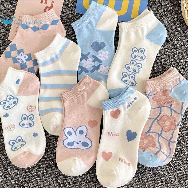 儿童袜子棉质女孩日式可爱卡通韩国袜子女孩婴儿袜子透气夏天薄船
