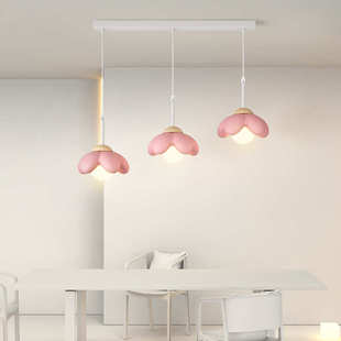 卧室床头灯客厅背景墙灯现代简约创意花朵灯餐厅木艺吊灯吧台灯具