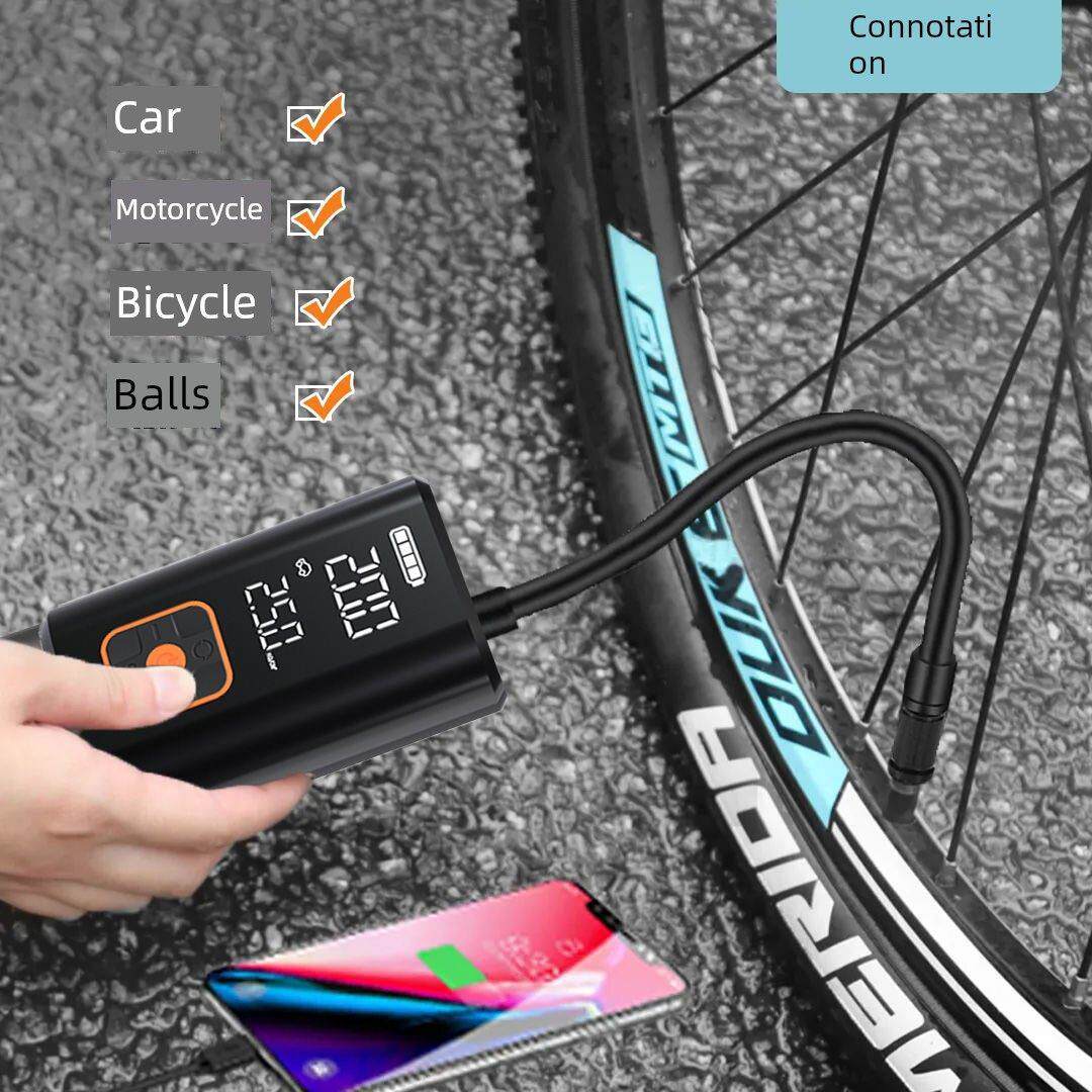 自行车电动打气筒充气泵便携充电无线公路山地自行车通用充气泵