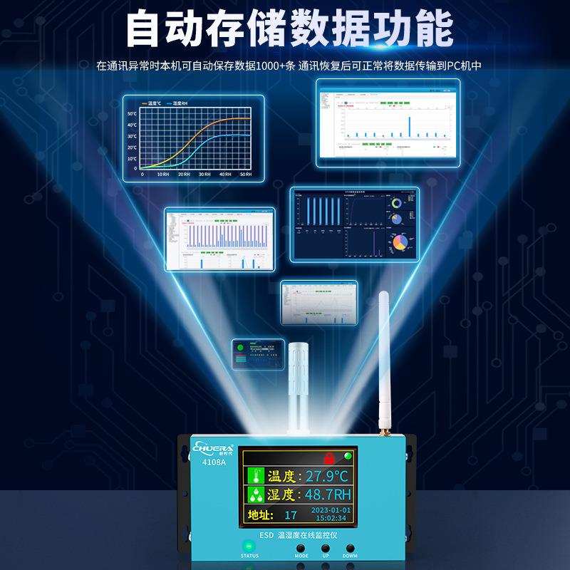 创时代ESD防静电系统智能温湿度在线监控仪实时监控无线传输联网