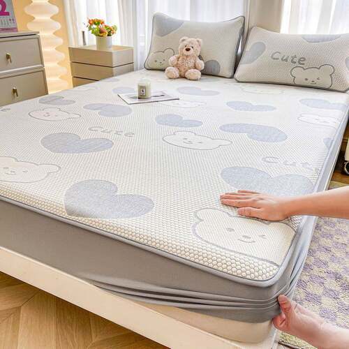 a类冰豆豆凉席三件套夏季可机洗凉豆豆床笠夏天学生宿舍单人席子